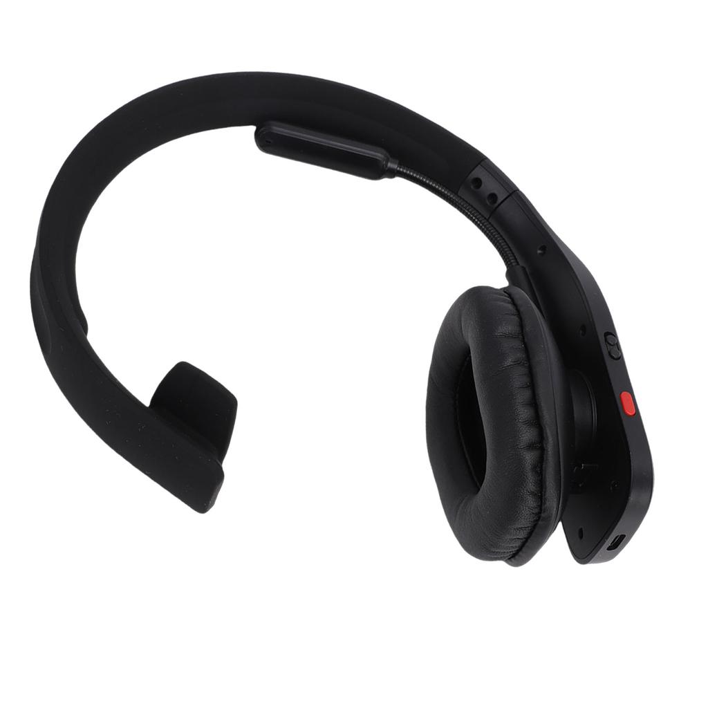 Trucker Bluetooth Headset with AI Noise Canceling Mic Mute Key Single Ear Wireless Headphones for Truck Driver Video