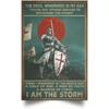 Vintage Metal Tin Sign Templar Knight Whispered Devil Wall Decor for Home Pub Bar
