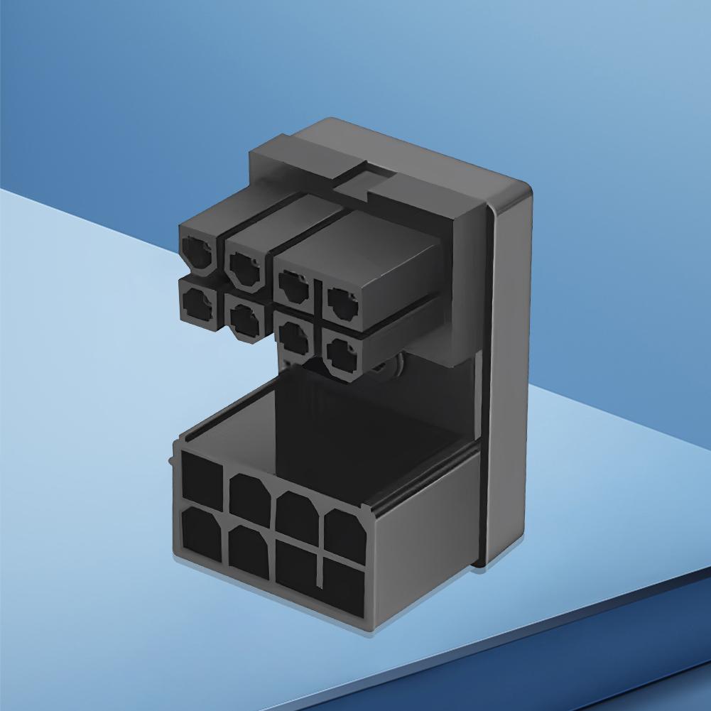 GPU Graphics Card Power Connector Adapter ATX GPU Adapter 8Pin 180 Degree Angled Power Steering Connector for Desktop Video Card