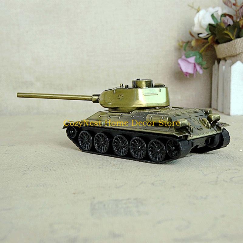 92MF Alloy for Tank Model Metal Mechanical Desktop Crafts Metal Ornament for Home Bedroom Living Room Decoration Gift