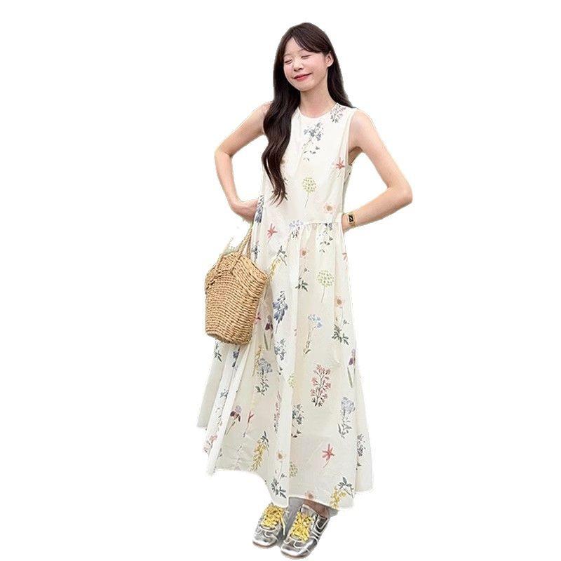 Sleeveless Dress Women's Summer New Small Age-reducing Loose Vest Long Dress