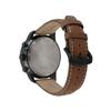 CITIZEN Eco Drive Light Powered Quartz Movement Genuine Leather Strap Watch Men's Watches Black Dial CA4505-12E