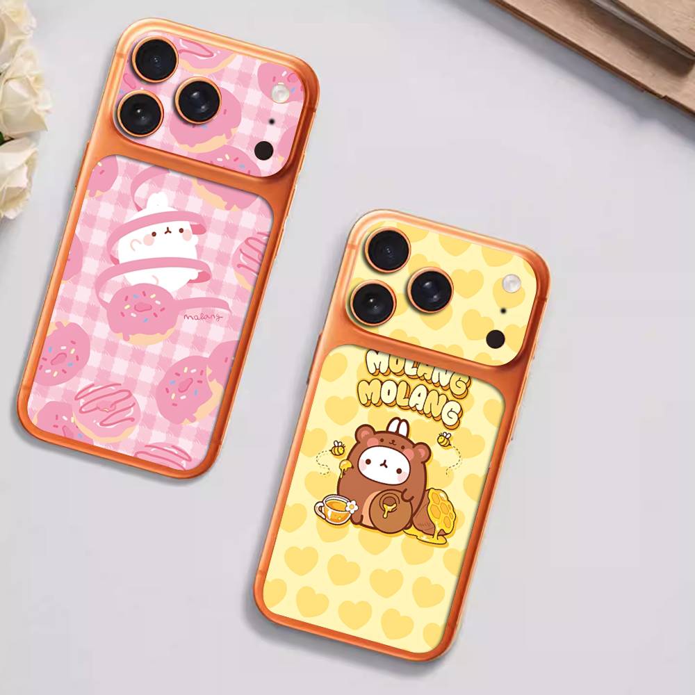 Kawaii Cute Rabbit M-MolangS Anime Protective Back Wrap Skin Decal Sticker For IPhone 17 Pro 17 Pro Max