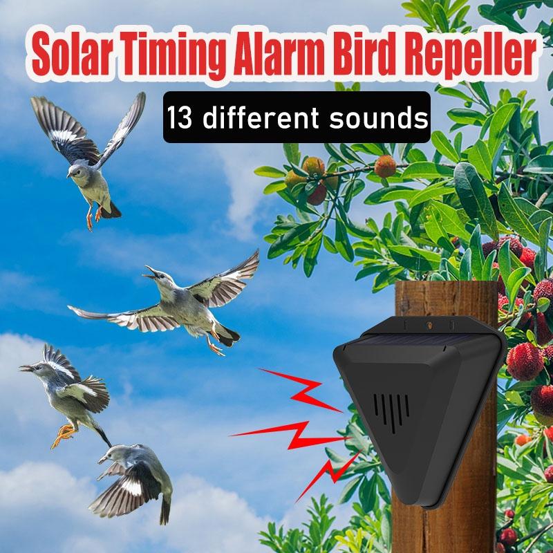 LED Solar Alarm Light Outdoor Waterproof Solar Powered Lamp Farmland Pasture Anti-Animal Villa Garden Anti-Thief Security Light