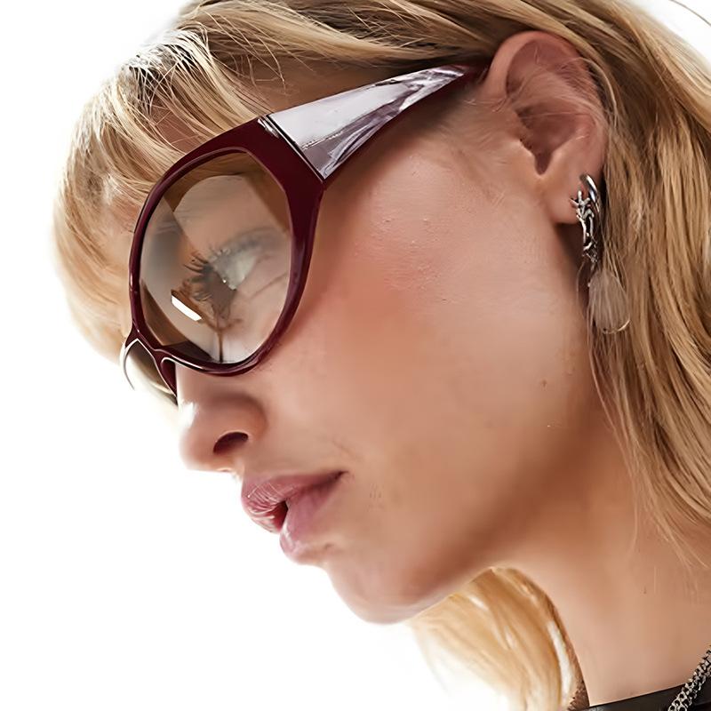 Stylish Big Frame Y2K Women Sunglasses Vintage Cool Sun Glasses for Street and Party Accessories Riding Sunglasses