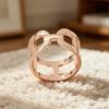 Hollow Scarf Ring Women Fashion Scarf Slide Ring Simple Silk Scarf Ring for Shirts Neckerchiefs Shawls T-Shirts