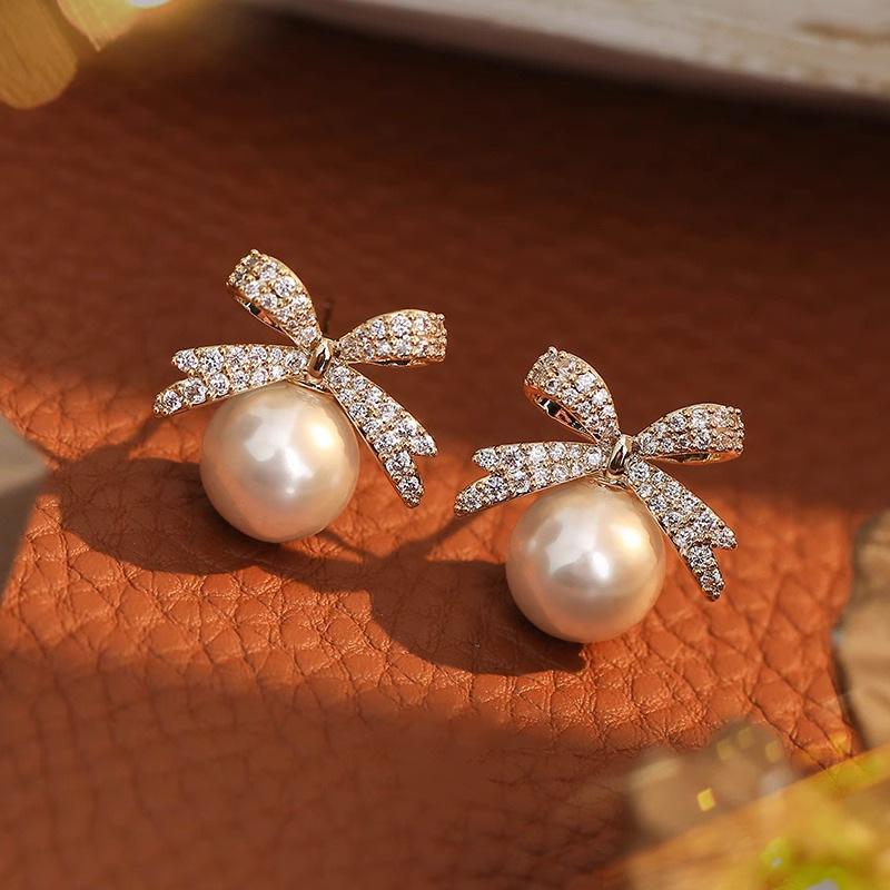 Women s Summer Retro Bow Earrings