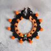Handmade Cat Collars Cats Nacklace Decoration Halloween Decorative Scarfs For Pets Cat Accessiorie Hallow Pumpkin Collars Decor