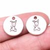 20pcs Puppy Dog Dachshund Bulldog Doghouse Charms Antique Silver Color Plated Pendants Jewelry Making DIY Handmade Craft