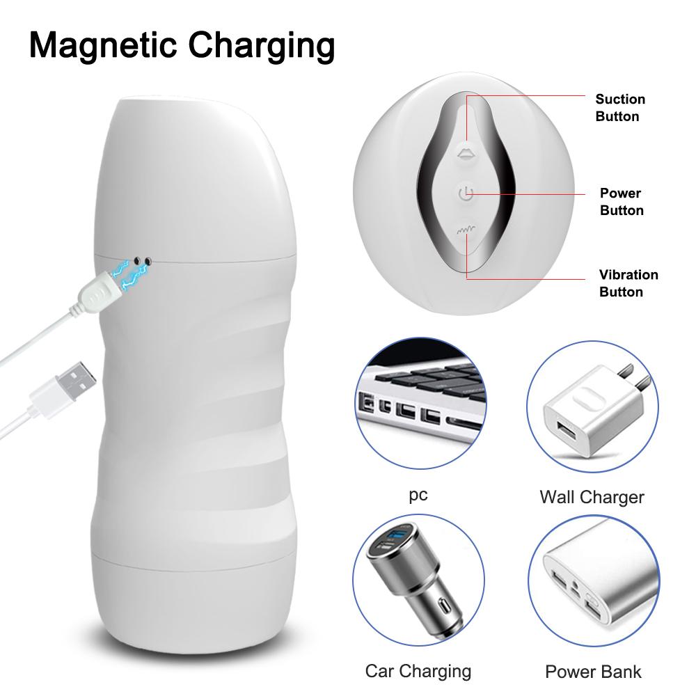 Männlicher Masturbator Cup Luftpumpe Heizung Masturbieren Cup Auto Saugen Smart Echte Pussy Saugen Vigina Masturbation Sexspielzeug für Männer