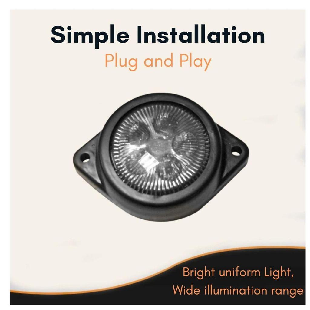 LED Umriss Seitenmarkierungsleuchten 24V Wasserdicht Begrenzungsleuchte Klar für LKW Anhänger Bus Nutzfahrzeuge (Packung mit 10)