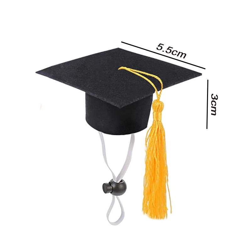 Adjustable Pet Graduation Photo Props & Dress-up Mini Hat for Cats & Hamsters