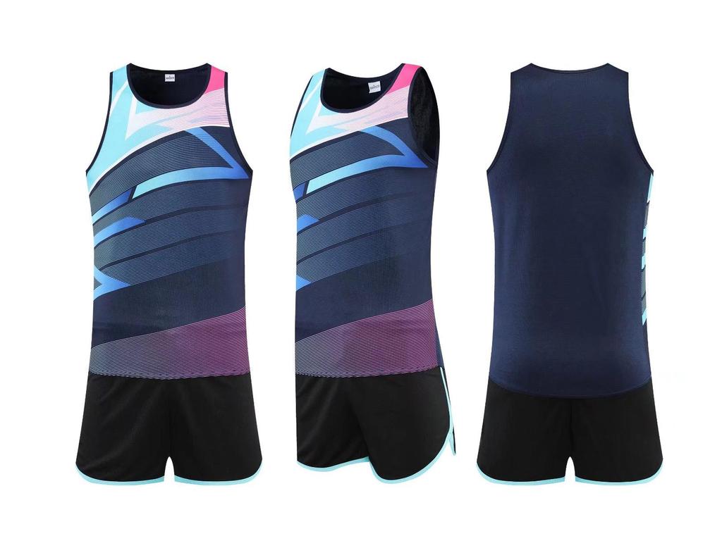 Men's and Women's Track & Field Sportswear: Student Training & Competition Running Vest Set