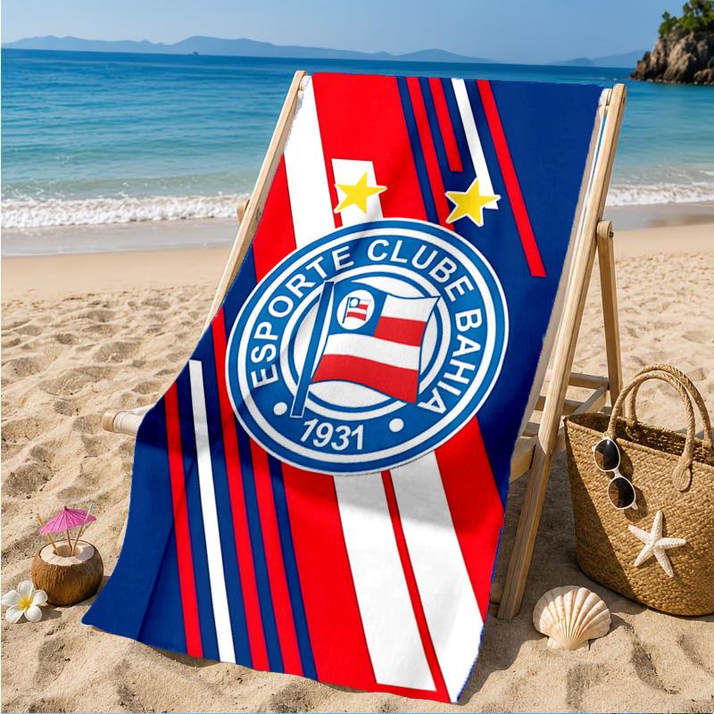 Fc Crest Design Printed Microfiber Beach Towel, Soft And Absorbent, Quick-Dry, Ideal for Summer Travel, Beach Essential, Swimming Pool