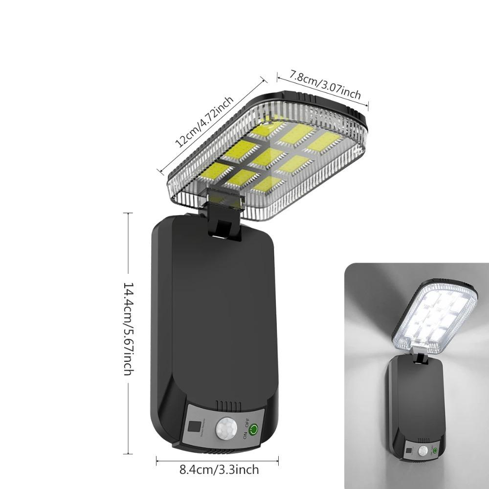 Solar Foldable Wall Lamp Auto-Dimming Zero Electricity Cost 3 Lighting Mode IP65 Waterproof Solar Light for Porch Garage Pathway