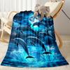 1pc Cute Elephant On Moon Blanket Soft Comfortable Lightweight Perfect for Travel Camping Picnics Sofa Office Bed Living Room Ideal Gift for Friends