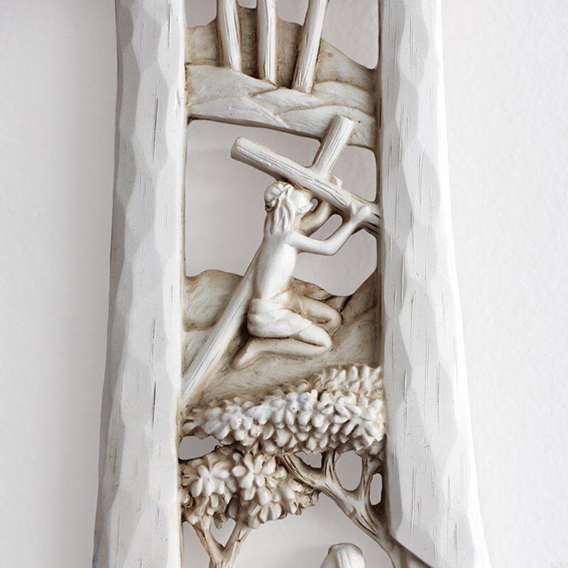 62KD Risen Christ Last Supper Wall for Cross Hanging Decoration for First Holy Communion Baptism Christian Gift