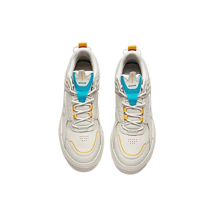 Anta Lifestyle Series Low-Top Sneakers Men Sneakers Gray Yellow 912118080-2