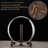 Solid Wood Pu-erh Tea Cake Display Rack with Copper Accents
