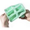 6-Compartment Silicone Popsicle Molds Set with Funnel & Cleaning Brush, Easy Release Reusable BPA Free Ice Pop Molds, Green