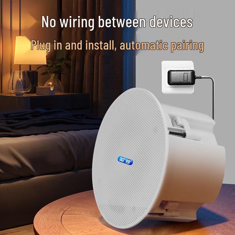 SAST D30 Wireless Bluetooth In-Ceiling Speaker Set CN plug (adapter included)