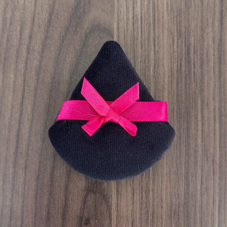 2Pcs/Set Bow Decoration Soft Face Powder Puff Triangle Makeup Puff Cosmetic Foundation Sponge Makeup Tool For Loose Powder Setting Puff