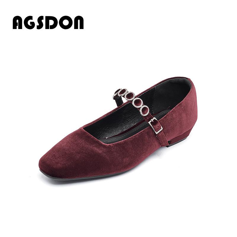 Augustine Single Shoes Women's 2025 New Spring French Temperament with Skirt Flat Bottom Square Head Shallow Mouth Mary Jane Shoes