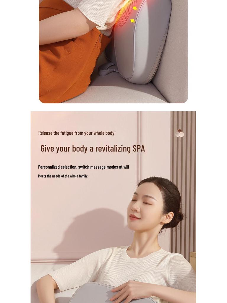 Oakes Multifunctional Electric Massage Pillow for Neck, Shoulders, Waist, and Back