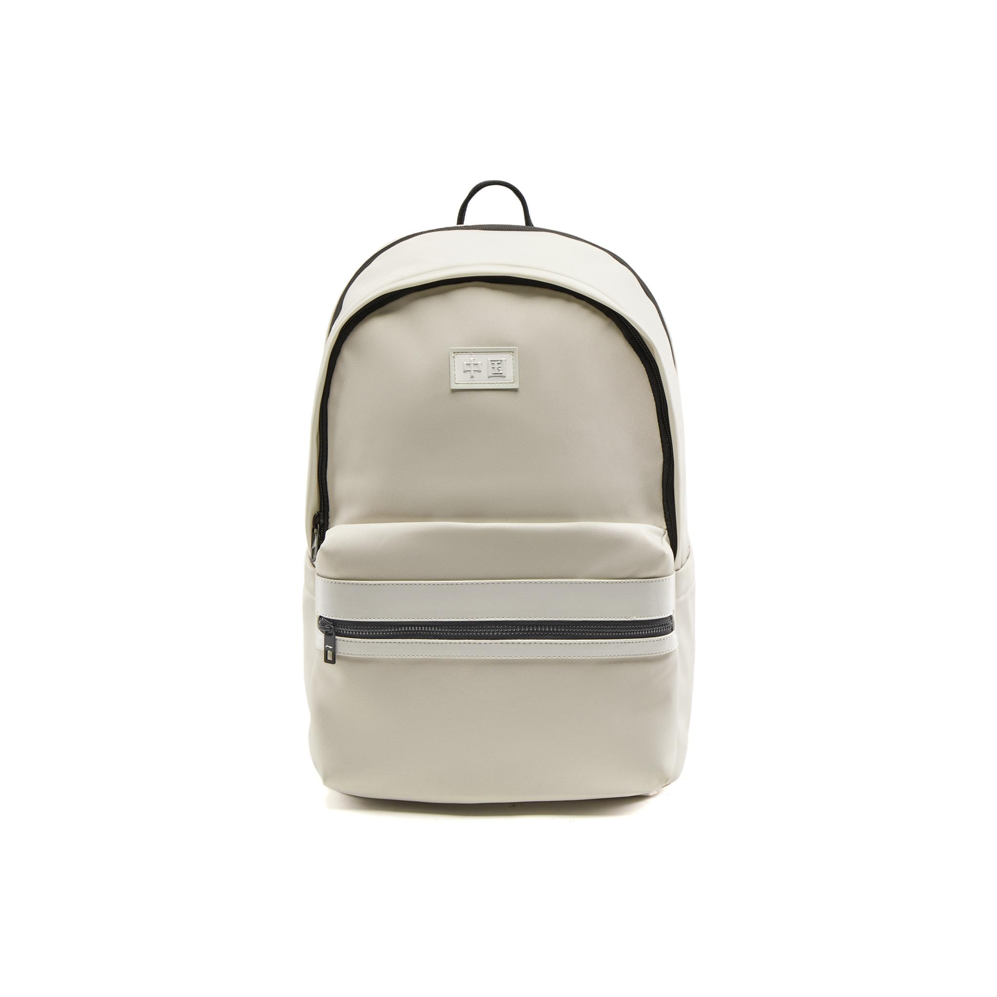 Li Ning Glory Series Polyester Double Shoulder Bag Unisex bags White-Birch-Gray ABSV475-2 White Birch Gray