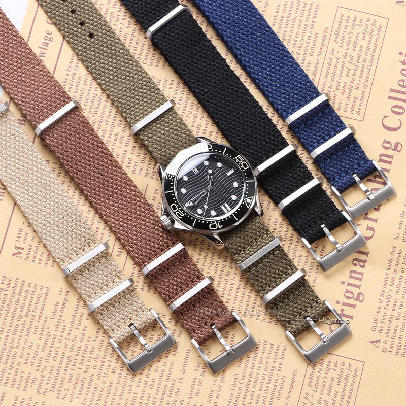 Cinturino in Nylon 20mm 22mm Cinturino per Orologio Impermeabile Cinturino per Orologio in Nylon Braccialetto Sportivo Militare Dropshipping Cinturino da Polso di Alta Qualità