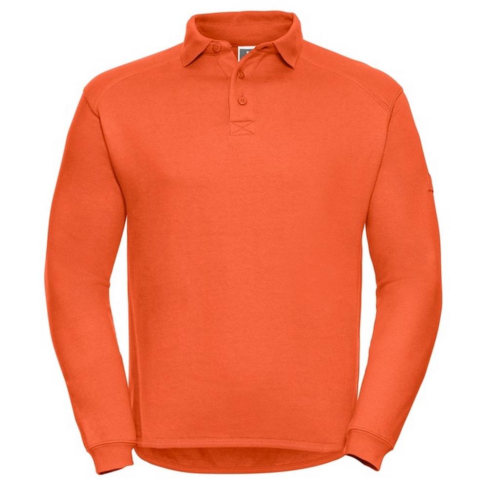 Russell Mens Heavy Duty Collared Sweatshirt