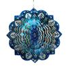 Butterfly Mandala Wind Chime 3D Wind Spinner Funny Rotating Pendant  Porch Display
