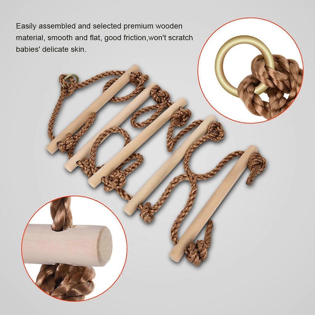 Children Climbing Ladder Climbing Rope Ladder Swing Climb Hang for Kids Garden Exercise Equipment