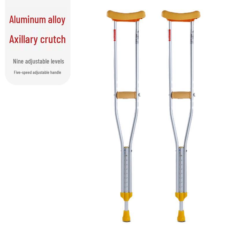 Adjustable Aluminum Alloy Stainless Steel Underarm Crutches for Adults