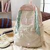 School Bag New Color Matching Pleated Sense Lightweight Outdoor Sports Soft Backpack High Value Girl Heart Travel Small Backpack