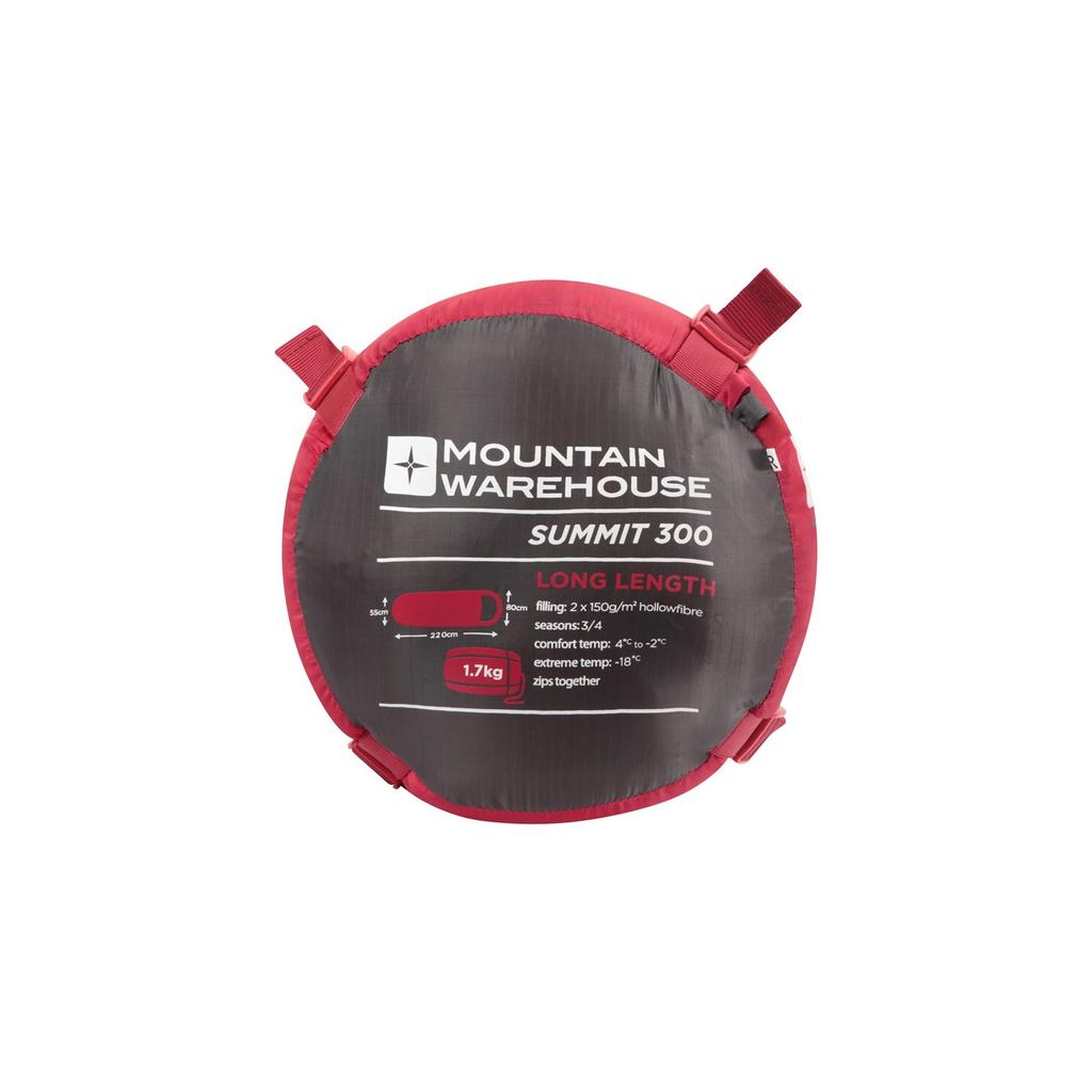Mountain Warehouse Summit 300 Winterschlafsack Mumie mit Reißverschluss links