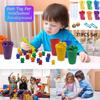 Colorful Rainbow Bear Counting Math Toy Set For Early Education