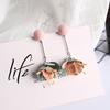 Bohemian Elegant Flower Earrings for Women Long Tassel Earrings New