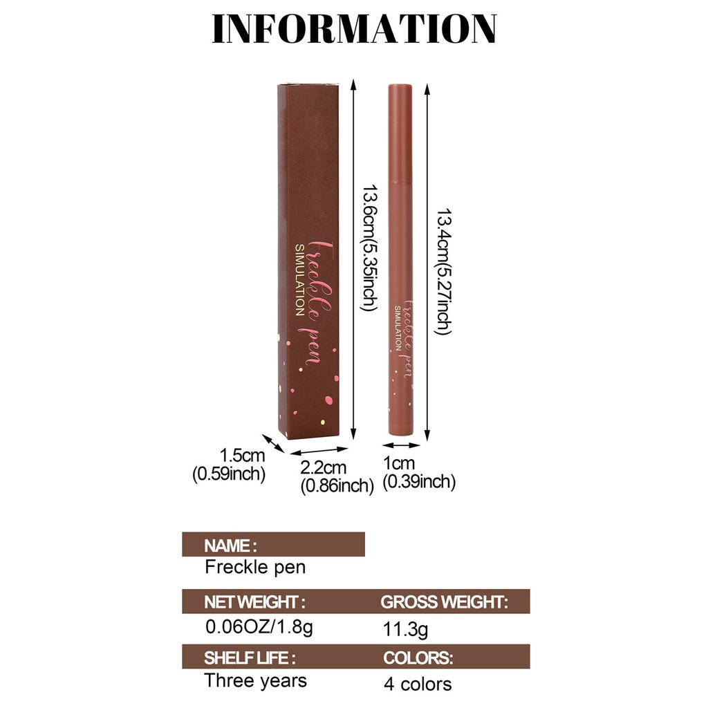 Freckle Effect Stamp Pen for Makeup - Smudge-Proof Quick-Drying Formula, Waterproof Wear, Realistic Facial Beauty Application