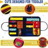 Busy Board, Activity Board for Preschoolers, Educational Toys for Kids, Buckle, Button, Zipper Educational Learning Board