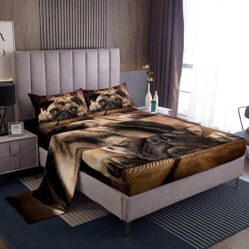 Camouflage Personalized Pattern Bed Hat Four-piece Bedding Set Bedroom Dormitory Bedding Decoration