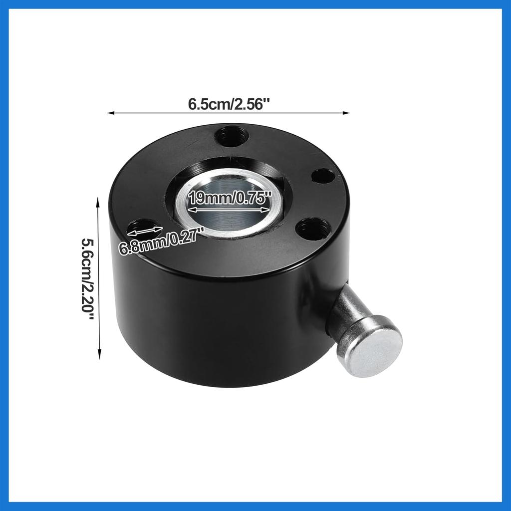 Aluminum Alloy Steering Wheel Quick Release Disconnect 3 Holes Hub 0.27" Bore Black Auto Accessories