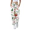 Women's Fashion Christmas Loose Drawstring Waist Solid Color Casual Sports Pants