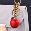 Dazzling Apples Keychain Car Accessory Sophisticated Handbag Embellishment Alloy Texture Present for Fashion Enthusiasts
