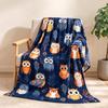 1pc Cute Owls Vintage Arts Blanket Gifts Cute Animals Pattern Flannel Blankets for Girls Boys Owl Lovers Gifts Four Season Use