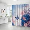 Floral Shower Curtain Spring Farmhouse Bathroom Curtain Waterproof Flowers Butterflies Leaves Bath Curtain with Hooks for Dormitory Shower Bathtub
