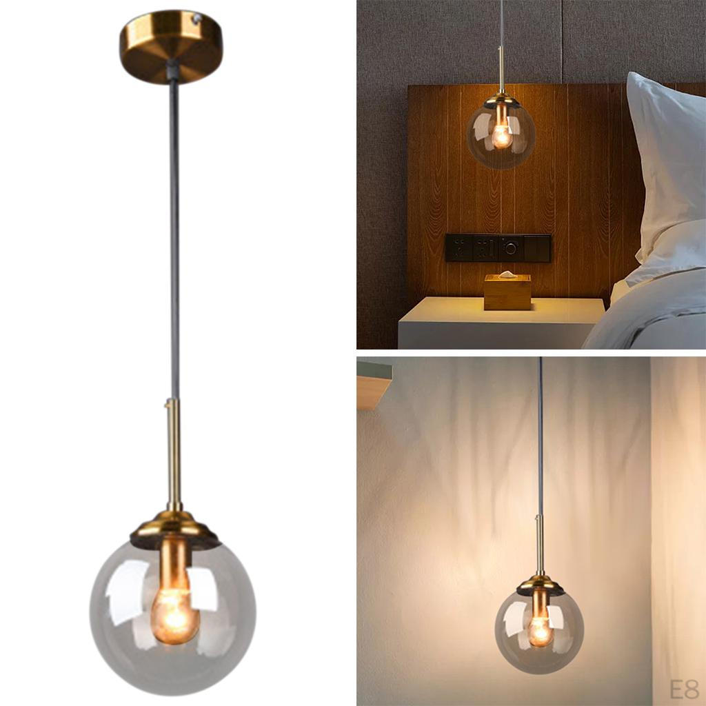 Glass Ceiling Lights LED W/ E14 Lighting Nordic Pendant Light for Bedroom kitchen counter