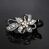 Shiny Rhinestone Hairpin Flower Leaf Duckbill Hair Claws Retro Hair Clips Accessories For Women Shinning Ponytail Headwear