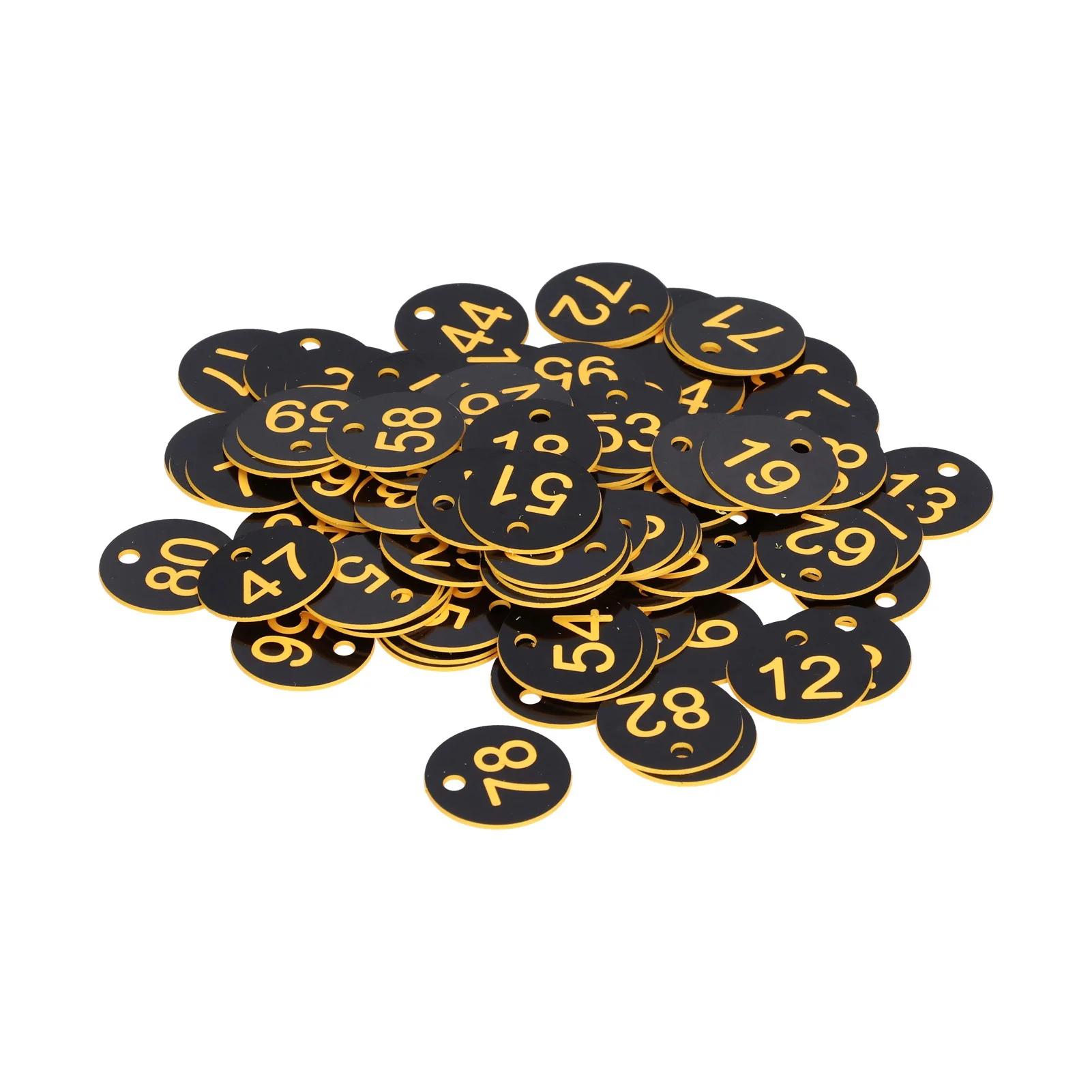 100Pcs Round Number Tag Beehive Sign Marker Labels With Hole Farm Beekeeping Accessory