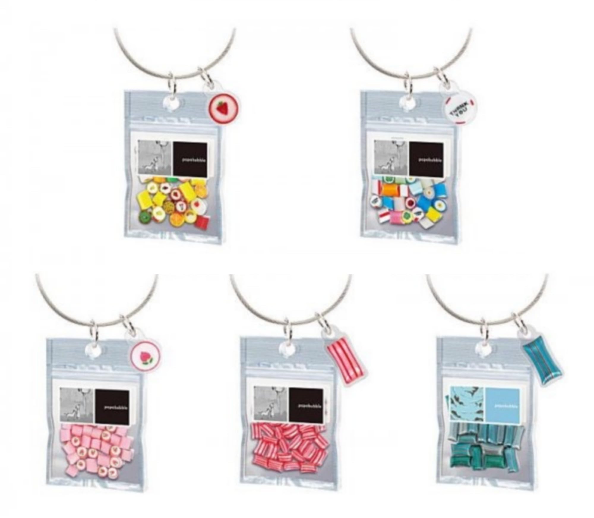 

Papa Bubble Acrylic Charm Capsule Version x All 5 Types Set Full Comp Gacha Gacha Capsule Toy [Ken Elephant]
